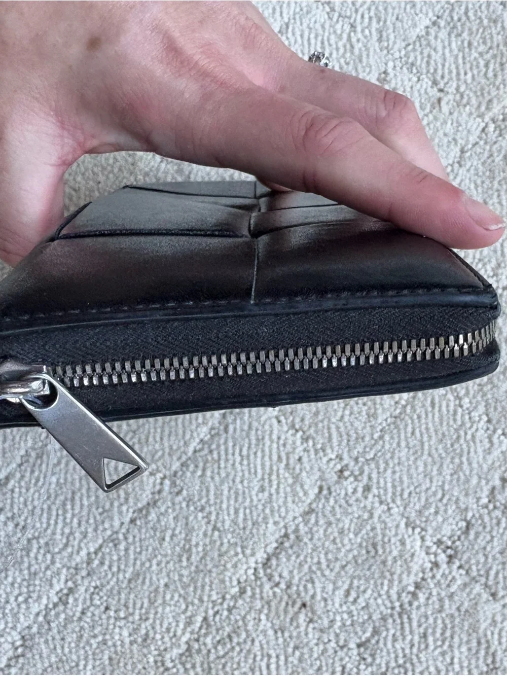 Bottega Veneta Cassette Zip Around Wallet - Black
